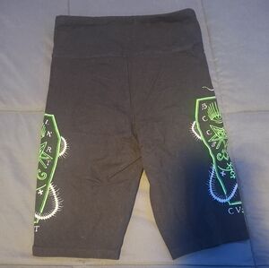 XS Black and Green Women's Athletic Shorts